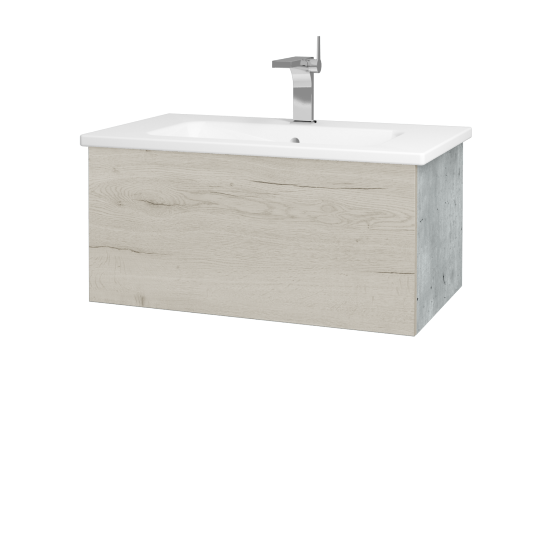 Waschtischunterschrank FLAT SZZ 80 (Waschtisch Euphoria)  - D01 Beton - D28 Alberta