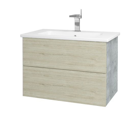 Waschtischunterschrank FLAT SZZ2 80 (Waschtisch Euphoria)  - D01 Beton - D05 Oregon