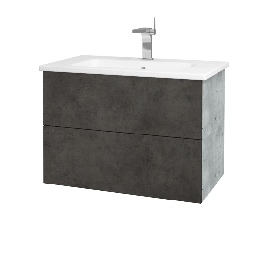 Waschtischunterschrank FLAT SZZ2 80 (Waschtisch Euphoria)  - D01 Beton - D16 Dark Beton