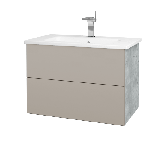 Waschtischunterschrank FLAT SZZ2 80 (Waschtisch Euphoria)  - D01 Beton - N07 Stone
