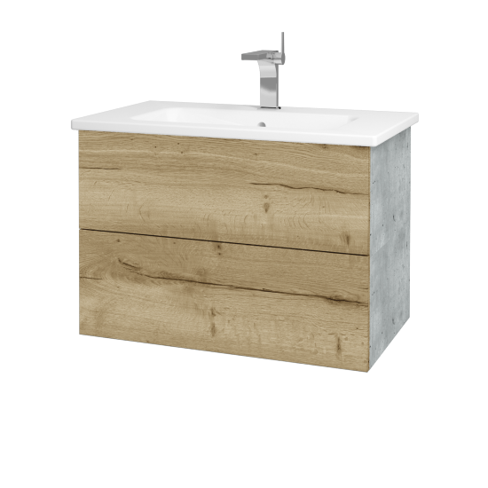 Waschtischunterschrank FLAT SZZ2 80 (Waschtisch Euphoria)  - D01 Beton - D26 Ontario