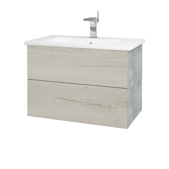 Waschtischunterschrank FLAT SZZ2 80 (Waschtisch Euphoria)  - D01 Beton - D28 Alberta