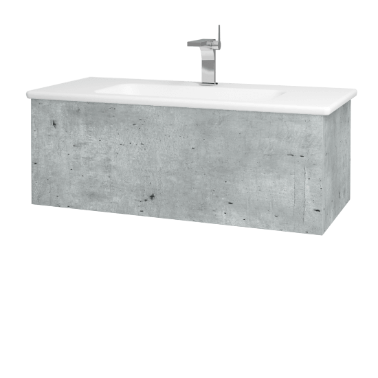 Badezimmerschrank FLAT SZZ 100 (Waschtisch Euphoria)  - D01 Beton - D01 Beton