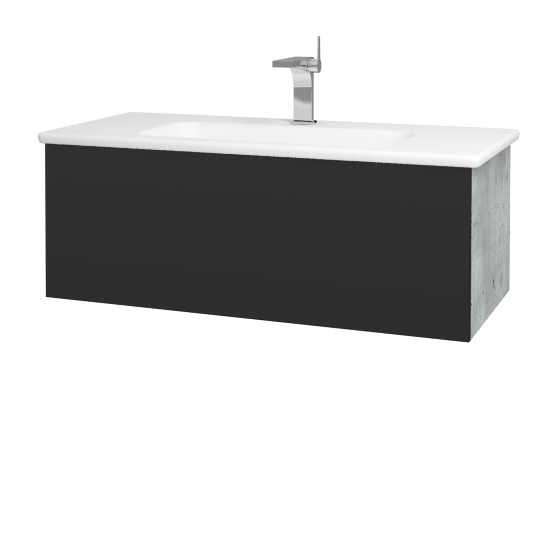 Waschtischunterschrank FLAT SZZ 80 (Waschtisch Euphoria)  - D01 Beton - N03 Graphite