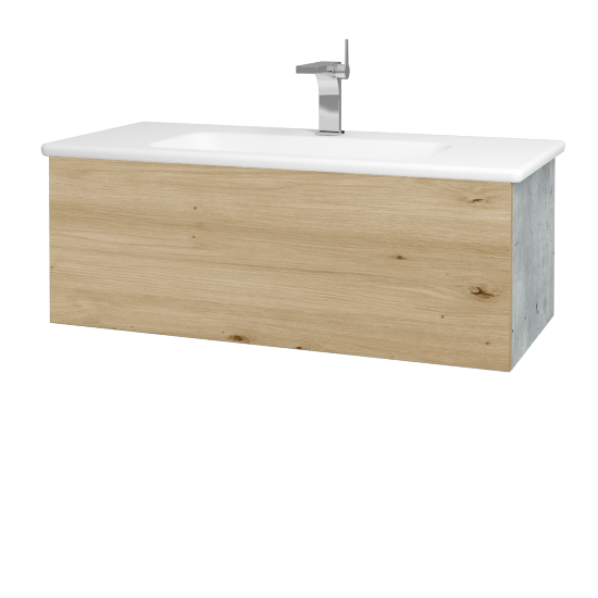 Waschtischunterschrank FLAT SZZ 80 (Waschtisch Euphoria)  - D01 Beton - D22 Caramel