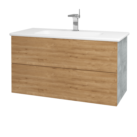 Waschtischunterschrank FLAT SZZ2 100 (Waschtisch Euphoria)  - D01 Beton - D09 Arlington