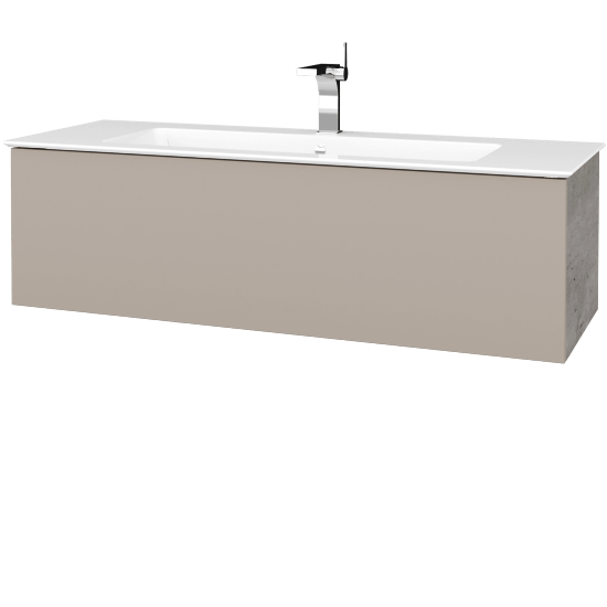 Waschtischunterschrank FLAT SZZ 120 (Waschtisch Pura)  - D01 Beton - N07 Stone