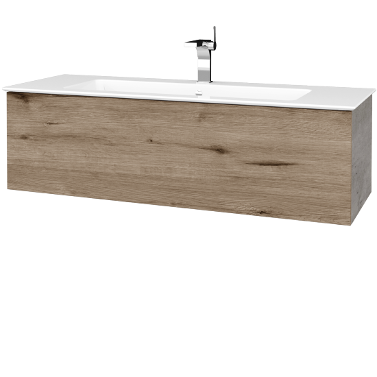 Waschtischunterschrank FLAT SZZ 120 (Waschtisch Pura)  - D01 Beton - D23 Herkules