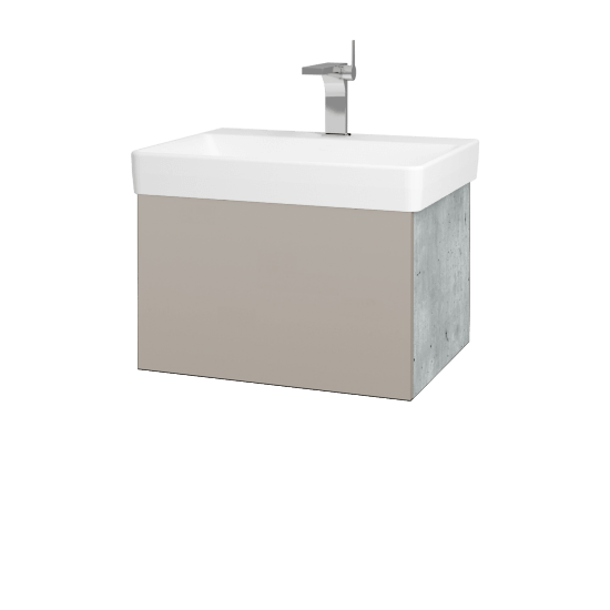 Waschtischunterschrank FLAT SZZ 60 (Waschtisch Laufen Pro S)  - D01 Beton - N07 Stone