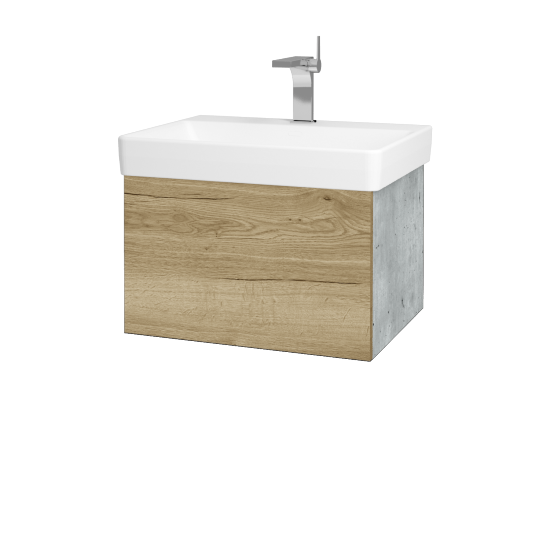 Waschtischunterschrank FLAT SZZ 60 (Waschtisch Laufen Pro S)  - D01 Beton - D26 Ontario