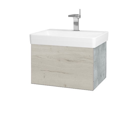 Waschtischunterschrank FLAT SZZ 60 (Waschtisch Laufen Pro S)  - D01 Beton - D28 Alberta