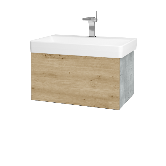 Waschtischunterschrank FLAT SZZ 70 (Waschtisch Laufen Pro S)  - D01 Beton - D22 Caramel