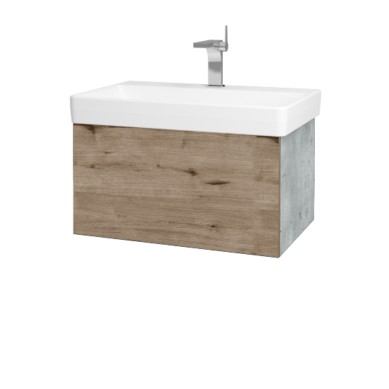 Waschtischunterschrank FLAT SZZ 70 (Waschtisch Laufen Pro S)  - D01 Beton - D23 Herkules