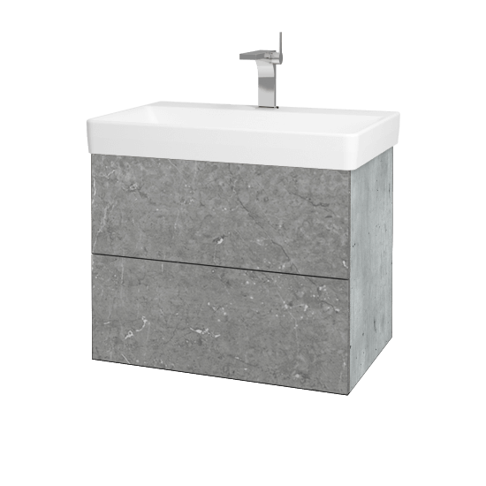 Waschtischunterschrank FLAT SZZ2 70 (Waschtisch Laufen Pro S)  - D01 Beton - D20 Galaxy