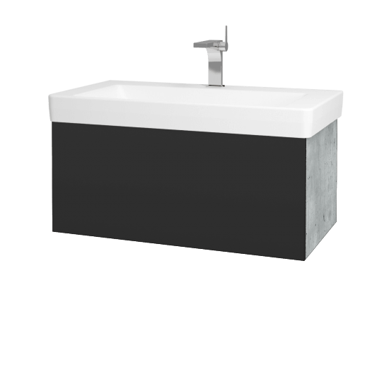 Koupelnová skříňka VARIANTE SZZ 85 pro umyvadlo Laufen Pro S - D01 Beton - N03 Graphite