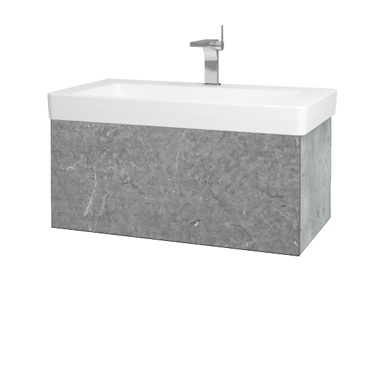 Waschtischunterschrank FLAT SZZ 85 (Waschtisch Laufen Pro S)  - D01 Beton - D20 Galaxy