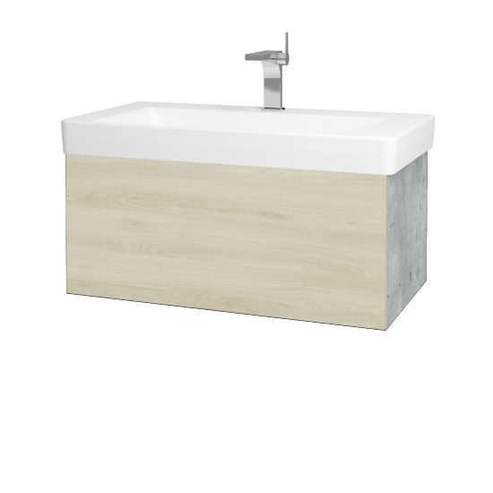 Waschtischunterschrank FLAT SZZ 85 (Waschtisch Laufen Pro S)  - D01 Beton - D24 Ohio