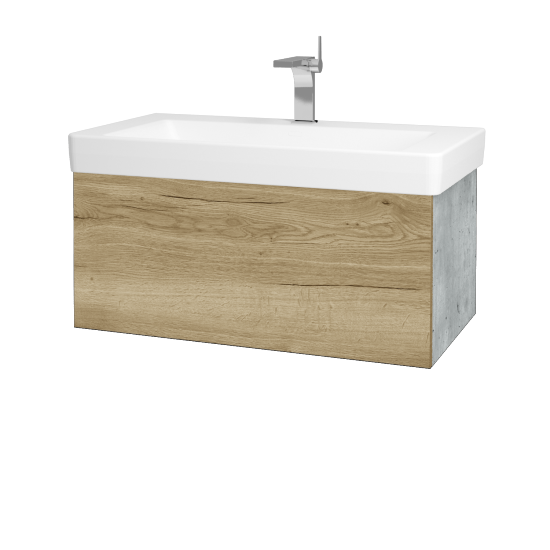 Waschtischunterschrank FLAT SZZ 85 (Waschtisch Laufen Pro S)  - D01 Beton - D26 Ontario