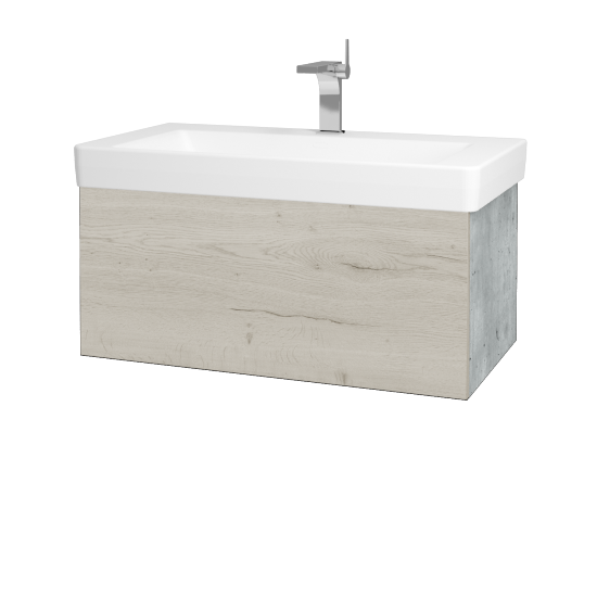 Waschtischunterschrank FLAT SZZ 85 (Waschtisch Laufen Pro S)  - D01 Beton - D28 Alberta