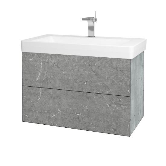 Waschtischunterschrank FLAT SZZ2 85 (Waschtisch Laufen Pro S)  - D01 Beton - D20 Galaxy
