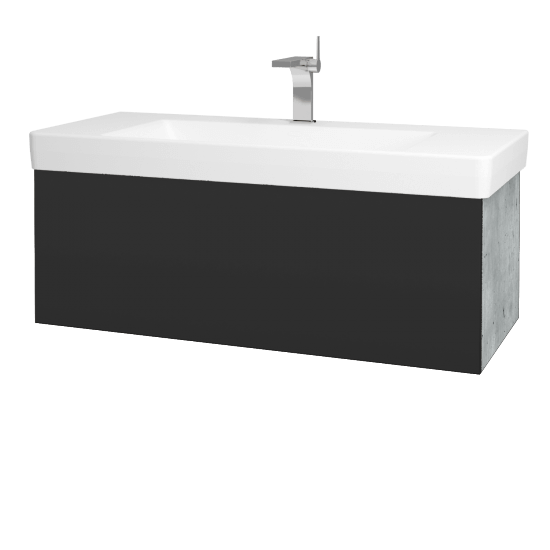 Koupelnová skříňka VARIANTE SZZ 105 pro umyvadlo Laufen Pro S - D01 Beton - N03 Graphite