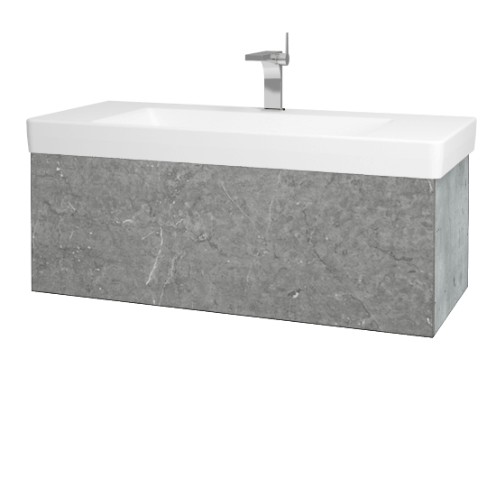 Waschtischunterschrank FLAT SZZ 105 (Waschtisch Laufen Pro S)  - D01 Beton - D20 Galaxy