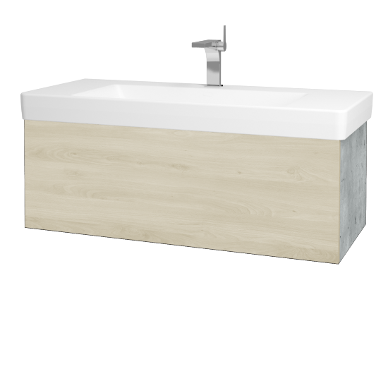 Waschtischunterschrank FLAT SZZ 105 (Waschtisch Laufen Pro S)  - D01 Beton - D24 Ohio