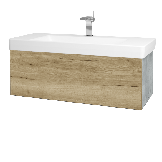 Waschtischunterschrank FLAT SZZ 105 (Waschtisch Laufen Pro S)  - D01 Beton - D26 Ontario