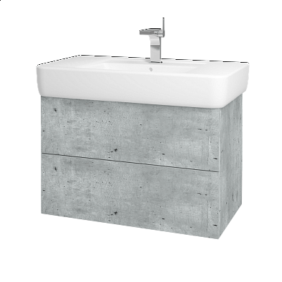 Waschtischunterschrank FLAT SZZ2 85 (für Waschtisch Keramag Renova)  - D01 Beton - D01 Beton