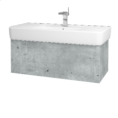 Waschtischunterschrank FLAT SZZ 100 (für Waschtisch Keramag Renova)  - D01 Beton - D01 Beton