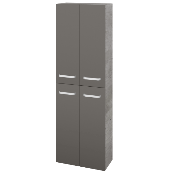 Hochschrank UNI SV1D4 50  - D01 Beton - Griffes T01 - N06 Lava