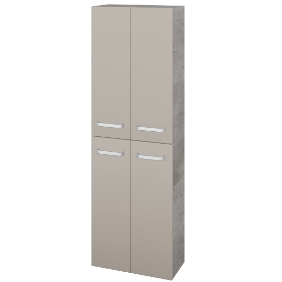 Hochschrank UNI SV1D4 50  - D01 Beton - Griffes T01 - N07 Stone