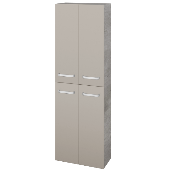 UNI SV1D4 50 Hochschrank  - D01 Beton - Griffes T01 - N07 Stone