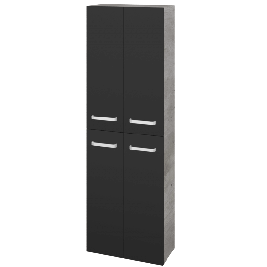 Hochschrank UNI SV1D4 50  - D01 Beton - Griffes T01 - N03 Graphite