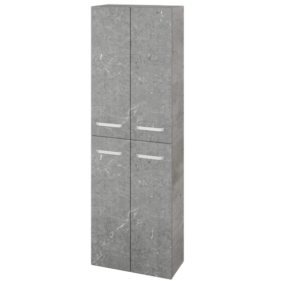 UNI SV1D4 50 Hochschrank  - D01 Beton - Griffes T01 - D20 Galaxy