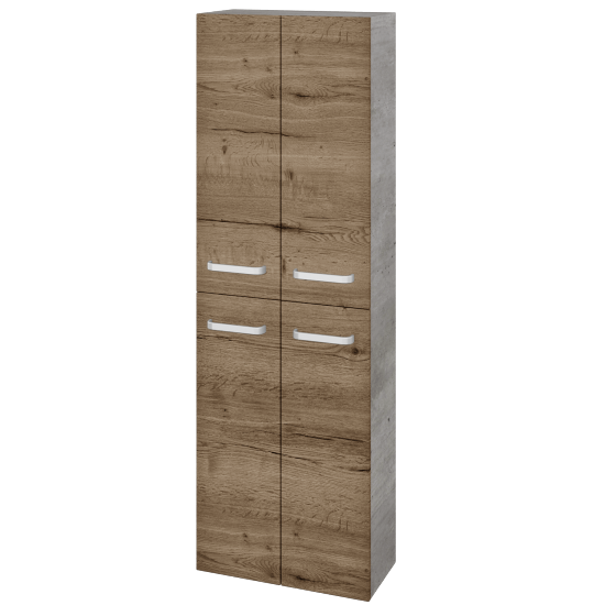 Hochschrank UNI SV1D4 50   - D01 Beton - D21 Tobacco - Griffes T01