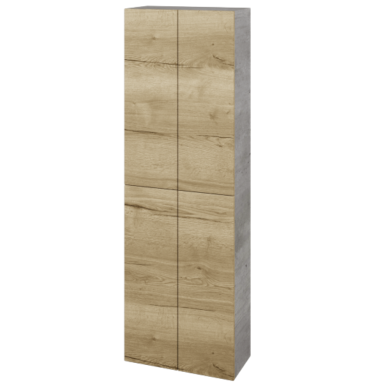 Hochschrank UNI SV1D4 50  - D01 Beton - Griffes T00 - D26 Ontario