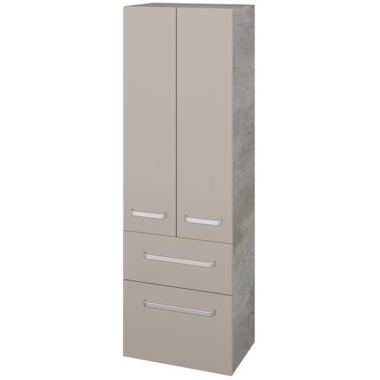 Hochschrank UNI SVD2Z2 50  - D01 Beton - Griffes T01 - N07 Stone