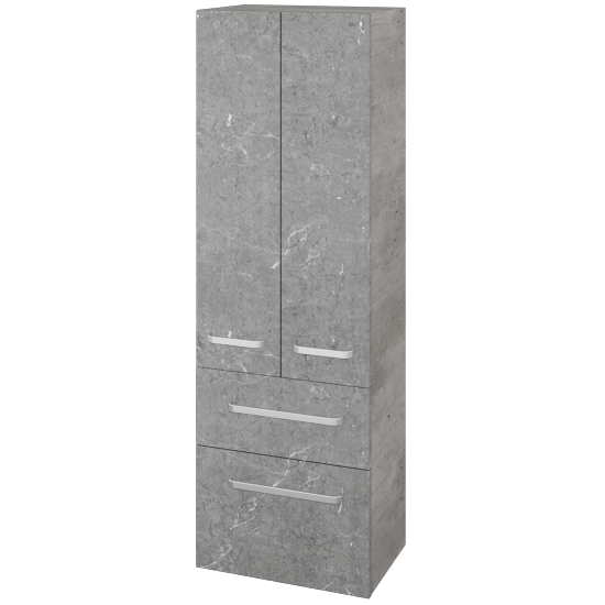 Hochschrank UNI SVD2Z2 50  - D01 Beton - Griffes T01 - D20 Galaxy