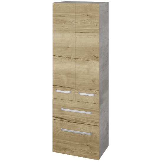 Hochschrank UNI SVD2Z2 50  - D01 Beton - Griffes T01 - D26 Ontario