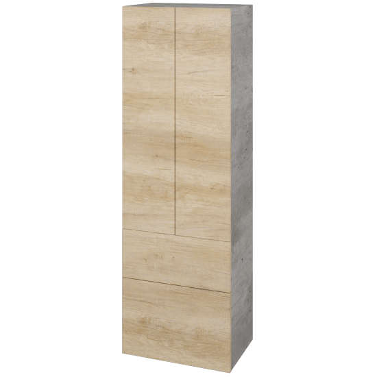 Hochschrank UNI SVD2Z2 50  - D01 Beton - Griffes T00 - D15 Eiche Nebraska