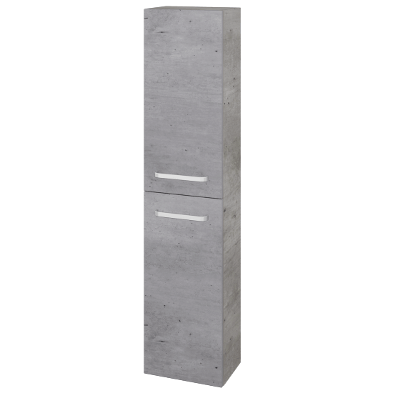 UNI SV1D2 35 Hochschrank  - D01 Beton - Griffes T01 - D01 Beton - Links