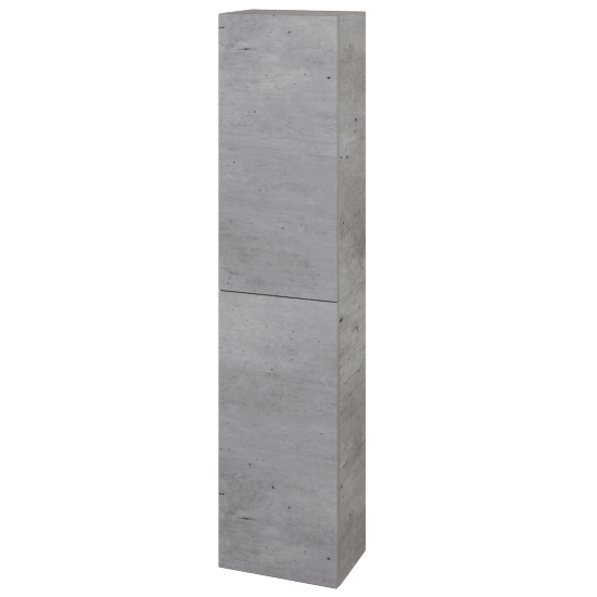 Hochschrank UNI SV1D2 35  - D01 Beton - Griffes T00 - D01 Beton - Links