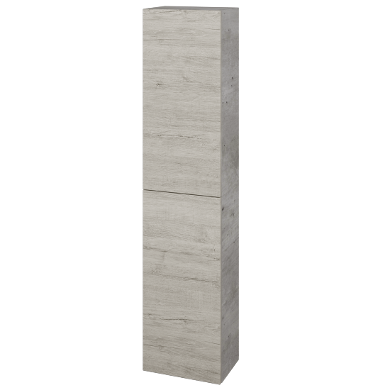Hochschrank UNI SV1D2 35  - D01 Beton - Griffes T00 - D05 Oregon - Links