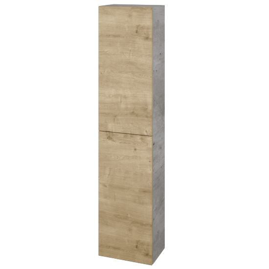 Hochschrank UNI SV1D2 35  - D01 Beton - Griffes T00 - D09 Arlington - Links