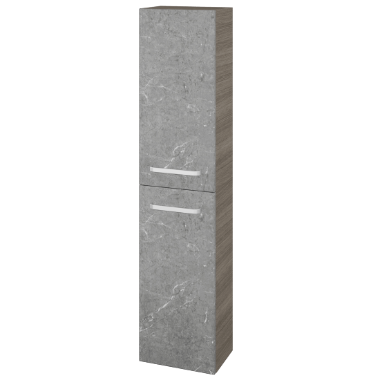 Hochschrank UNI SV1D2 35  - D03 Cafe - Griffes T01 - D20 Galaxy - Links