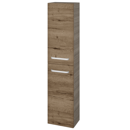 Hochschrank UNI SV1D2 35  - D03 Cafe - Griffes T01 - D21 Tobacco - Links
