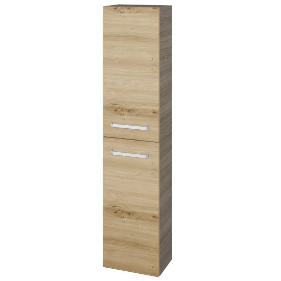 Hochschrank UNI SV1D2 35  - D03 Cafe - Griffes T01 - D22 Caramel - Links