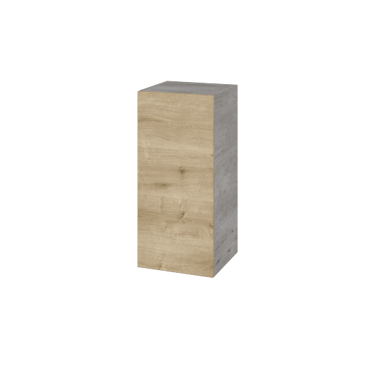 Hängeschrank UNI SYD 35  - D01 Beton - Griffes T00 - D09 Arlington - Links