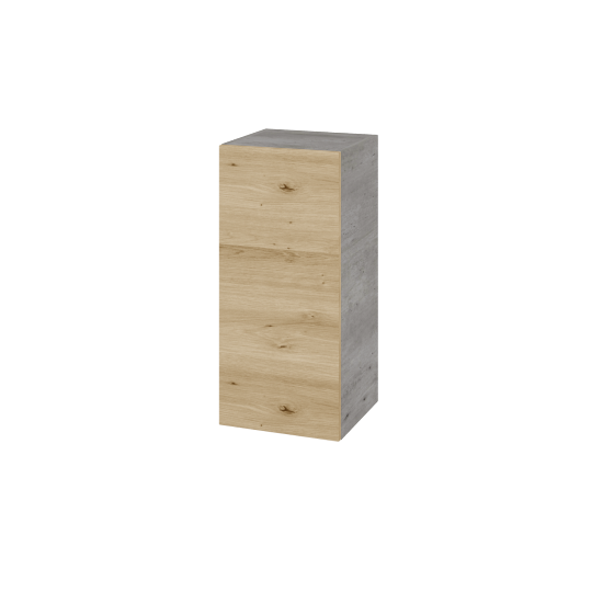 Hängeschrank UNI SYD 35  - D01 Beton - Griffes T00 - D22 Caramel - Links
